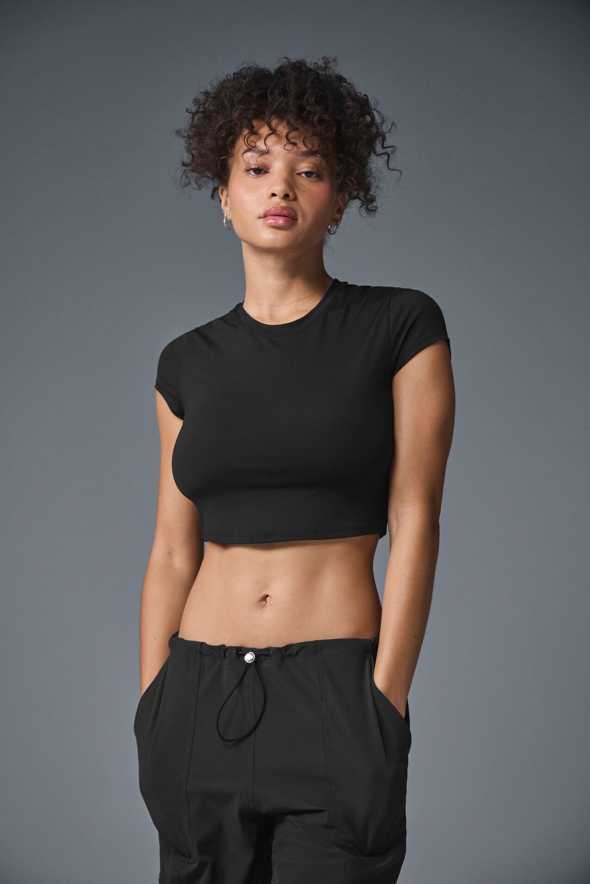 Camiseta Alosoft Crop Finesse Manga Curta