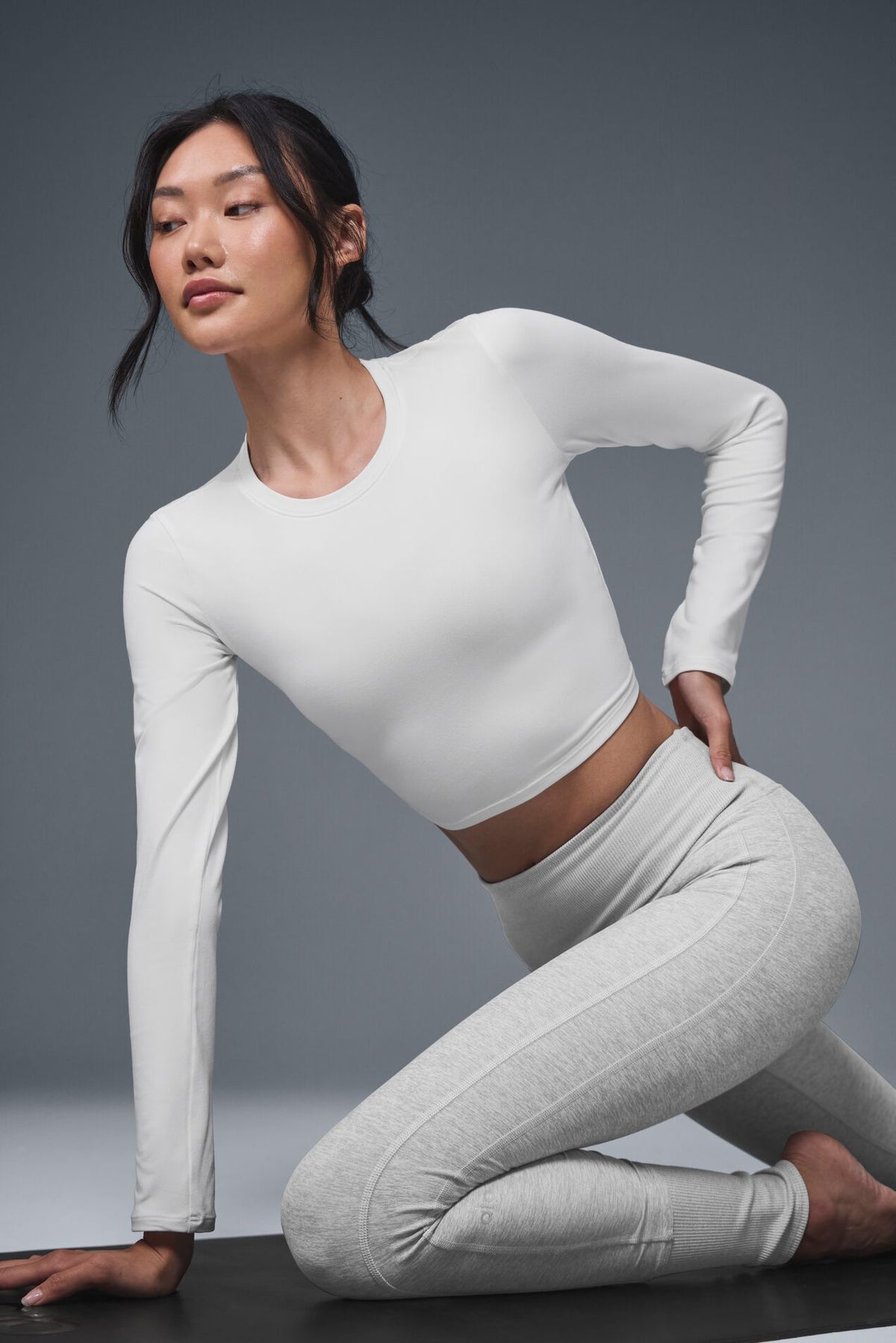 Blusa Alosoft Crop Finesse Manga Longa